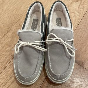 Come Haan faux fur boating shoes